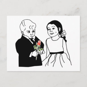 Ringboarer och Flower Girl Vykort