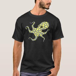 Ringed bläckfisk för blått t shirt