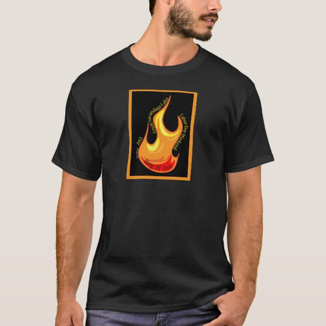 Ringen av avfyrar 2012 flammar t shirt (Framsida)