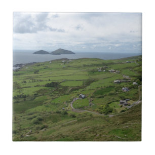 Ringen av Kerry Irland det irländska hav beskåda Kakelplatta