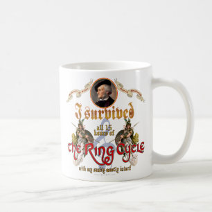 Ringen cyklar överlevanden kaffemugg