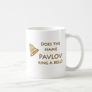 Ringer den kända Pavloven en sätta en klocka på? Kaffemugg