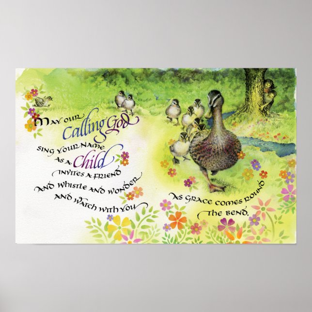 Ringer Gud, 20 x 12,5 tum, Skriv ut Poster (Framsidan)