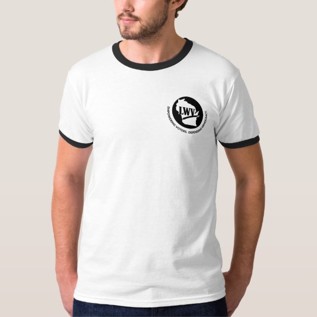 Ringer T-Shirt med LWV-Logotyp (Framsida)