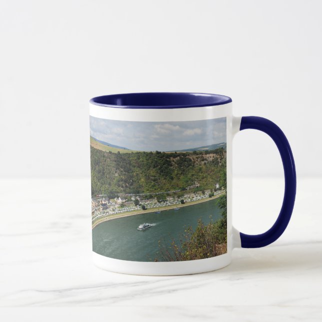 Ringer Tasse blau An der Loreley im Mittelrheintal Mugg (Höger)