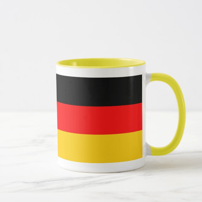 Ringer Tasse gelb Deutschland Fahne Mugg (Höger)