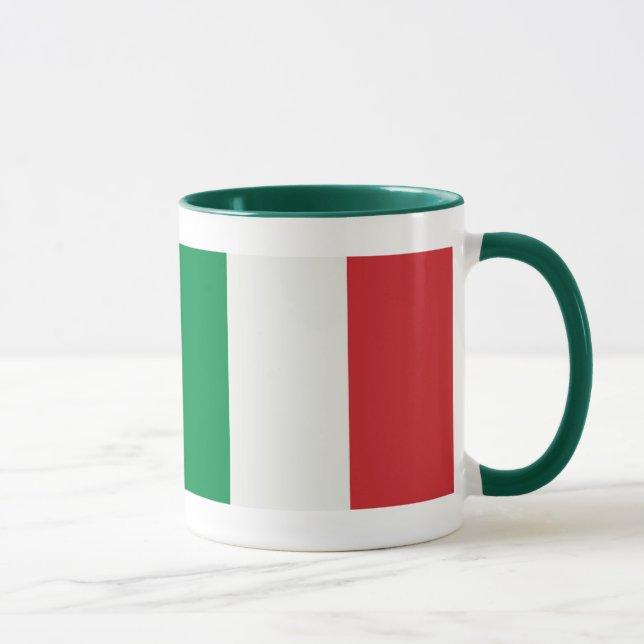 Ringer Tasse grün Italien Fahne Mugg (Höger)