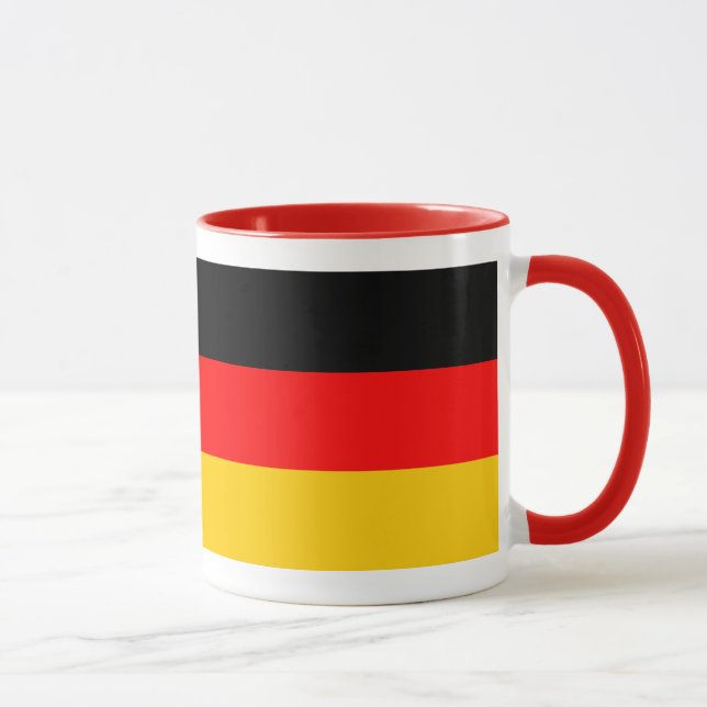 Ringer Tasse rot Deutschland Fahne Mugg (Höger)