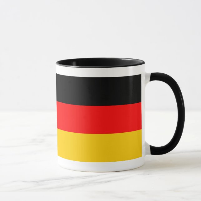 Ringer Tasse schwarz Deutschland Fahne Mugg (Höger)