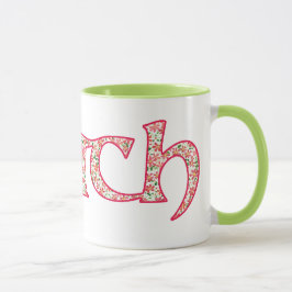 Ringerkaffemugg, walesiska Cwtch med blommönstret Mugg