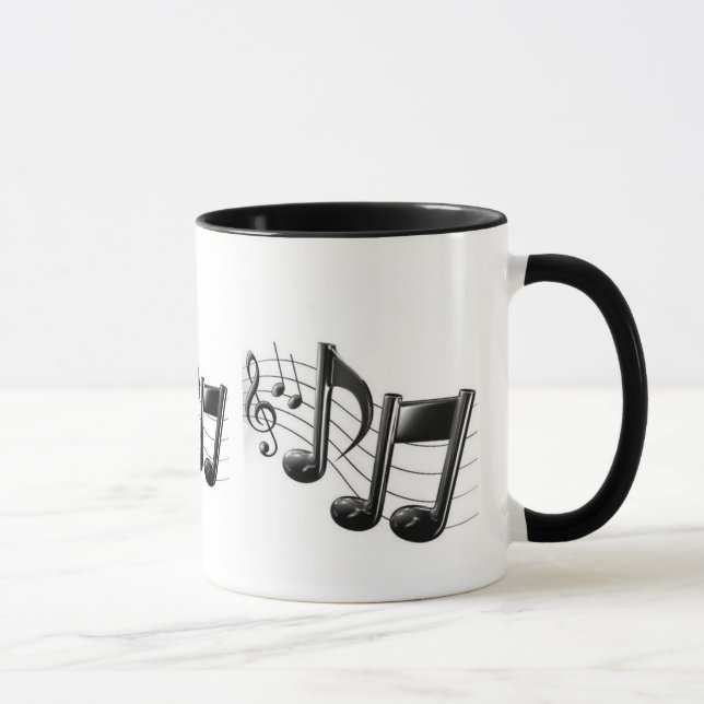 Ringermugg med musik noter mugg (Höger)