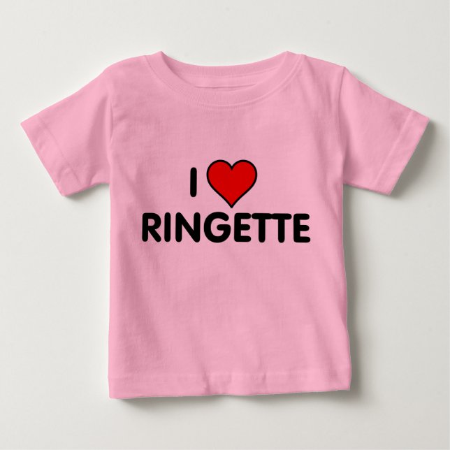 Ringette "älskar jag Ringette" barns T-tröja Tee (Framsida)