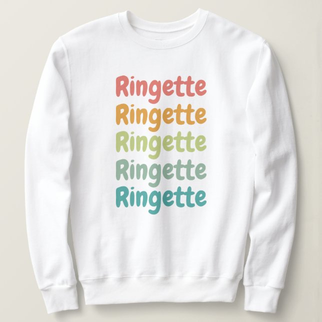 Ringette Cute Retro Ringette Player-gåvor T Shirt (Design framsida)