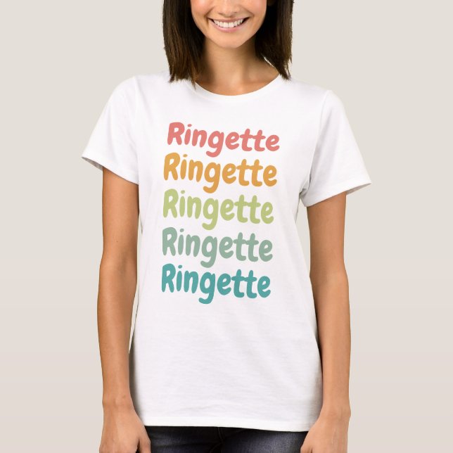 Ringette Cute Retro Ringette Player-gåvor T Shirt (Framsida)