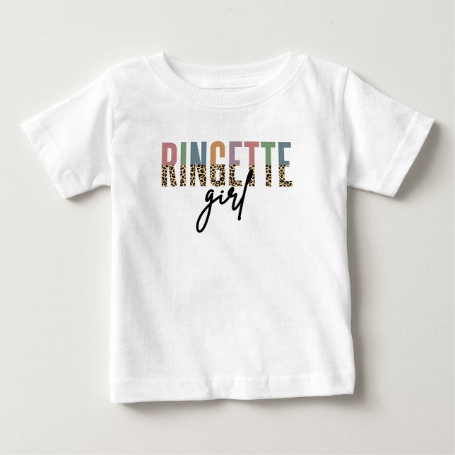 Ringette Flicka Gepardtryck | Ringette Spelare T Shirt (Framsida)