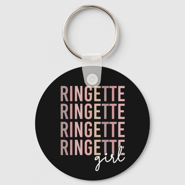 Ringette Girl | Gåvor till Ringette Player Nyckelring (Framsida)