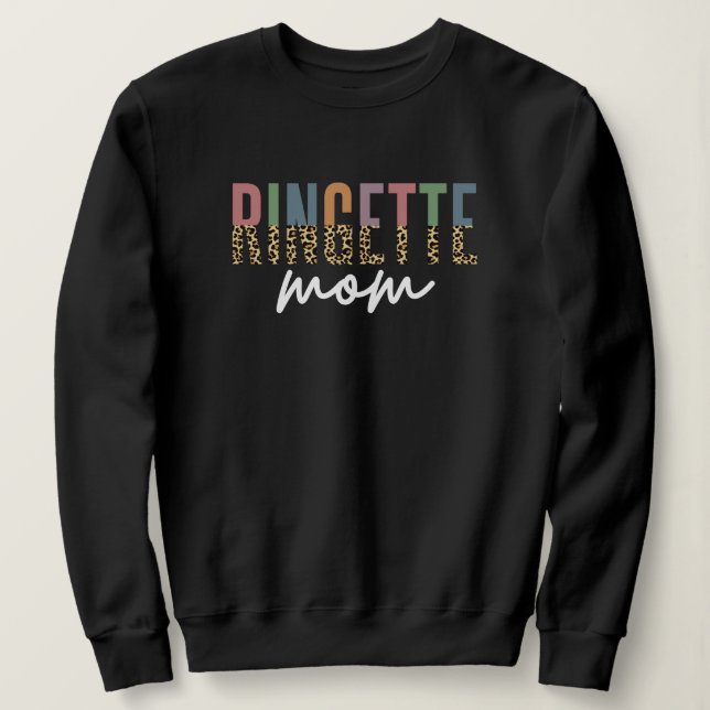 Ringette Mamma Cheetah Print | Ringette Player T Shirt (Design framsida)