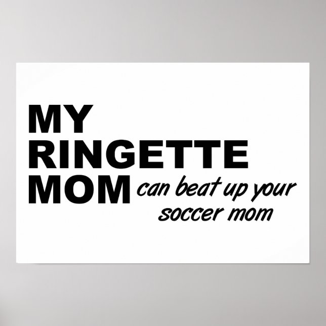 Ringette Mamma Funny Poster (Framsidan)