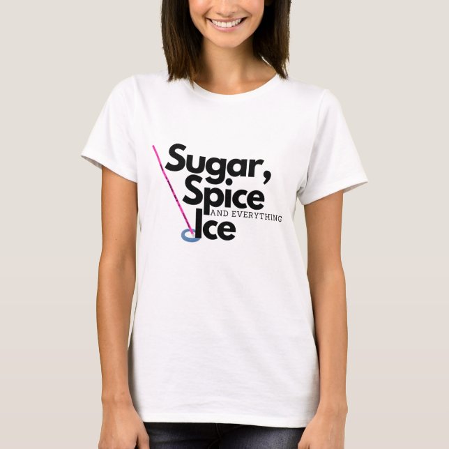 Ringette - Socker, spis, is T Shirt (Framsida)
