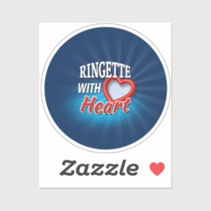 "Ringette with Heart" Klistermärken