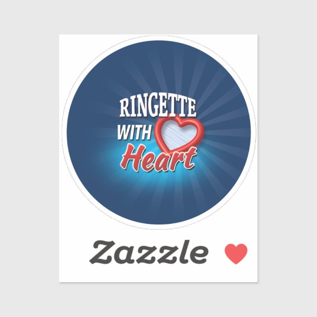 "Ringette with Heart" Klistermärken (Ark)