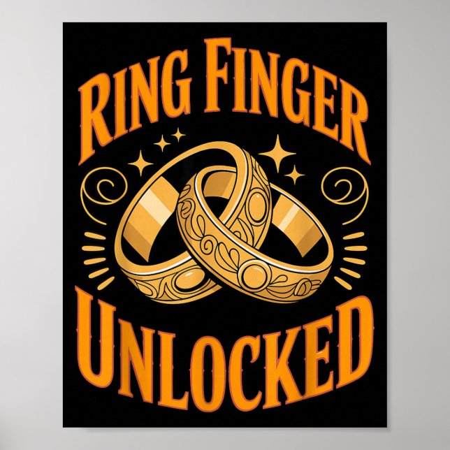 Ringfinger upplåst fästmö fru make förlovad poster (Framsidan)