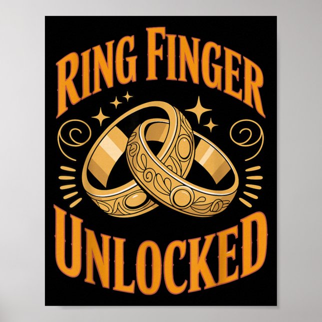 Ringfinger upplåst framtida husbonde fru make poster (Framsidan)