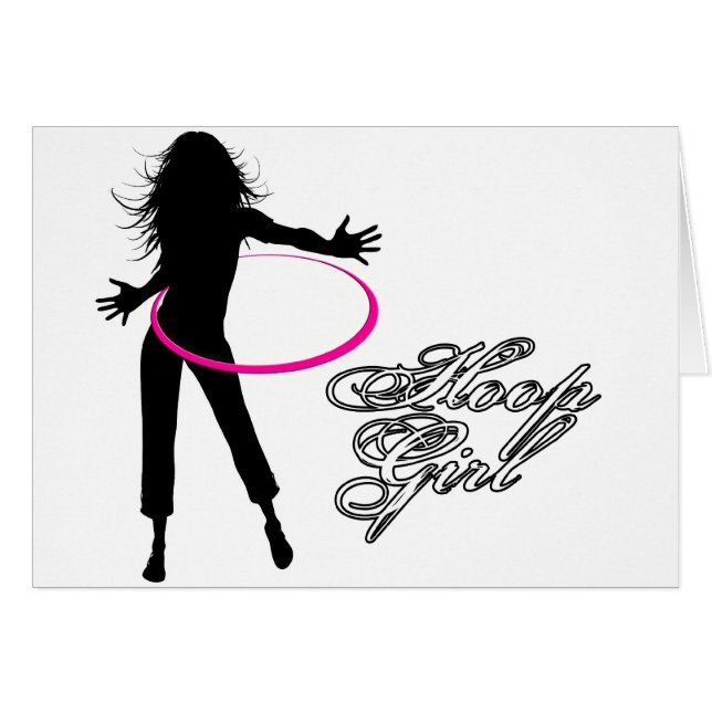 RingFlicka-Hularing Hälsningskort (Framsidan Horizontal)