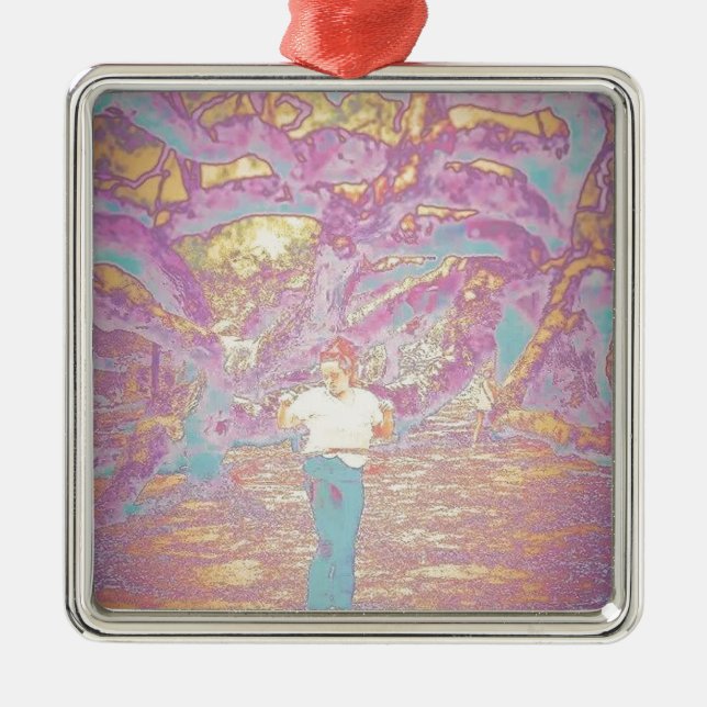 Ringflicka i Technicolor Julgransprydnad Metall (Framsidan)