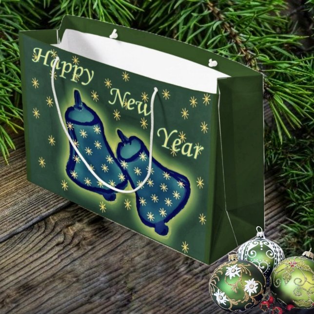Ringing In The Year  (This unusual-looking gift bag, has a Victorian look, to its design!)