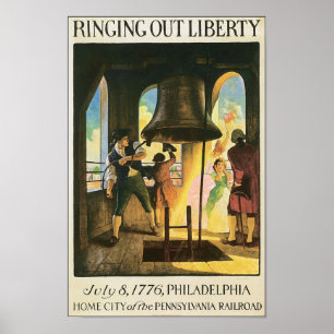 Ringing Out Liberty, 8 juli, 1776 Philadelphia Poster