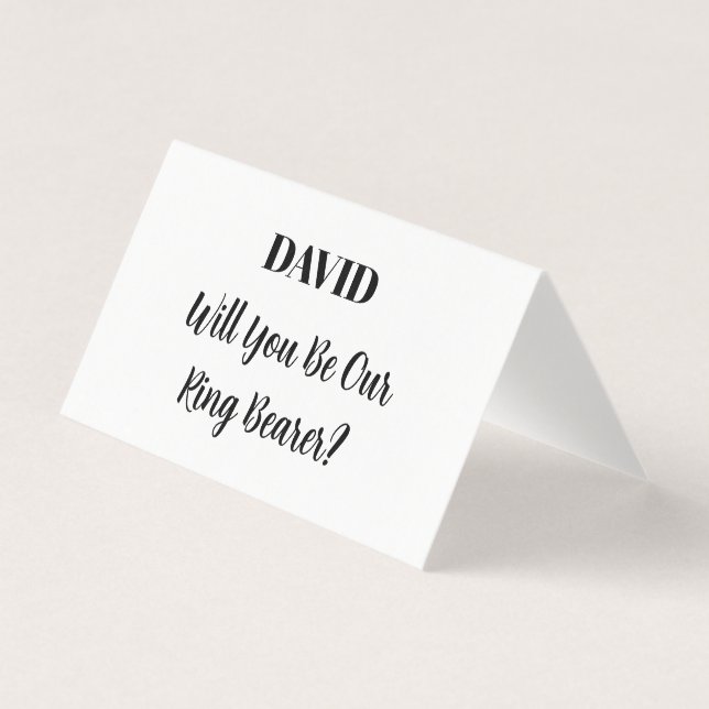 Ringinnehavarens anpassade namn Bröllop är minimal Kort (Framsida)