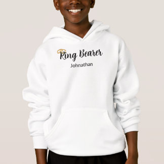 Ringinnehavarskript Guld Bröllop Ringar Boy's Namn T Shirt