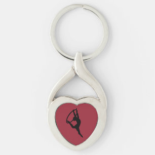 RINGKÄRLEK - FLYG- Silhouettenyckelring för Twisted Heart Silverfärgad Nyckelring