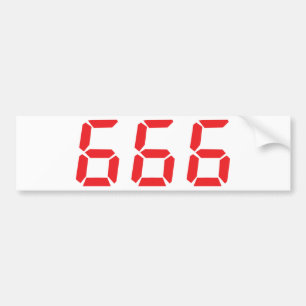 ringklocka 666 numrerar bildekal