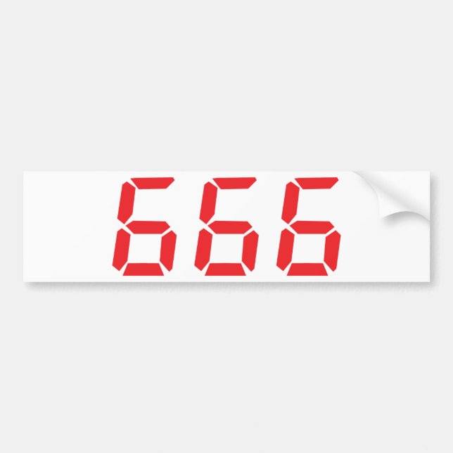 ringklocka 666 numrerar bildekal (Framsidan)