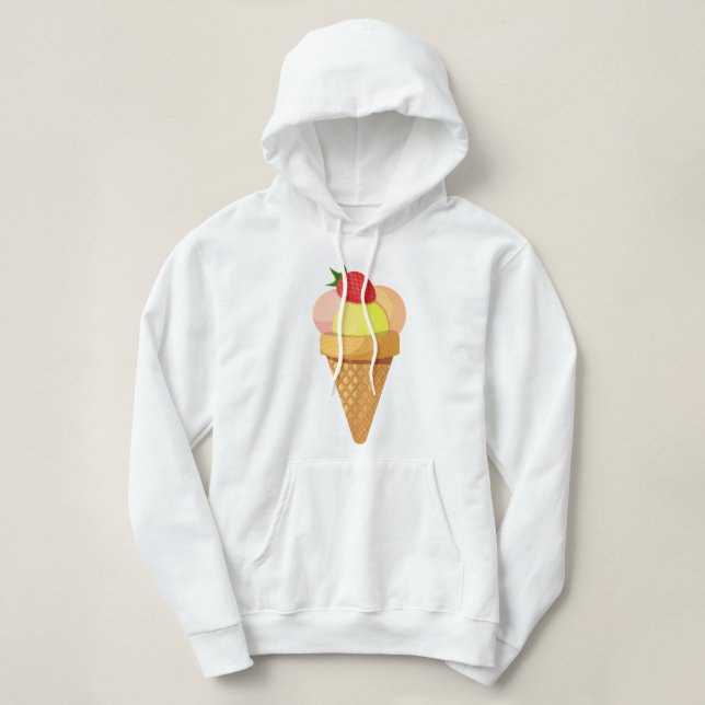Ringkottar och jordgubbar i våffelkottar t shirt (Design framsida)
