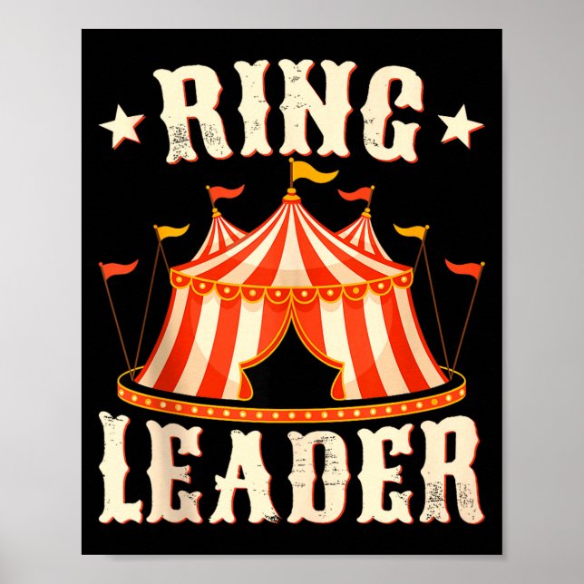 Ringledare - Cirkusälskare Ringmaster Cirkusfest Poster (Framsidan)