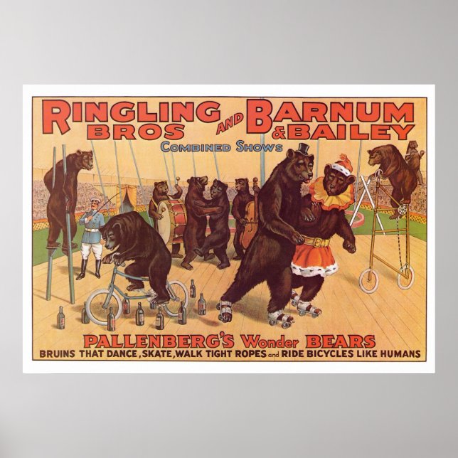 Ringling Bros.  annonsering 1920-talet Poster (Framsidan)