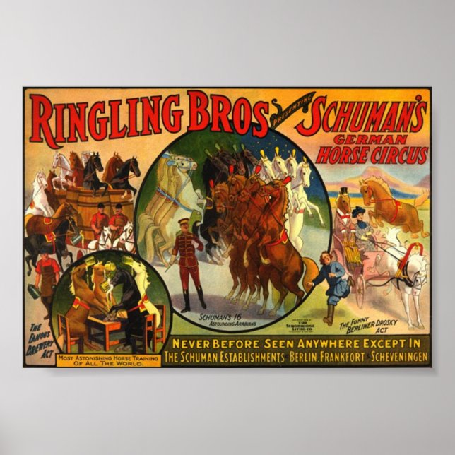 Ringling Bros Circus Poster vintage (Framsidan)