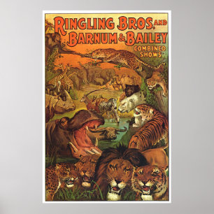 Ringling Bros och Barnum & borggård kombinerade Poster