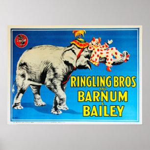 Ringling Bros Underbarare show på jorden Circus Ad Poster