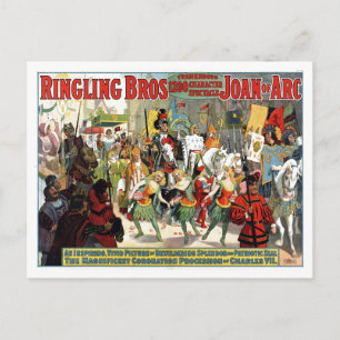 Ringling Brothers Circus Joan of Arc Spectacular Vykort