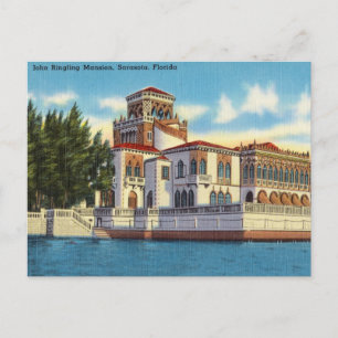 Ringling Mansion, Sarasota, Florida Vykort