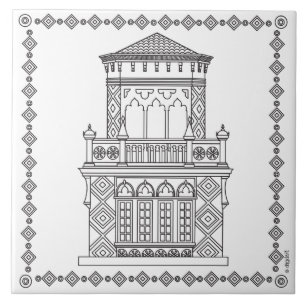 RinglingMuseum Ca'd'Zan Torn Kakelplatta