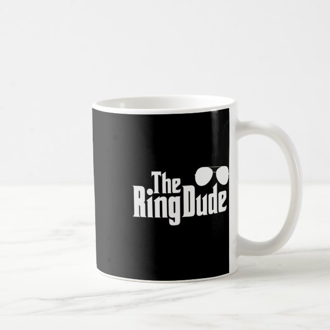Ringmannen Fläsktie Ringbärare Bröllop Groom Bes Kaffemugg (Höger)