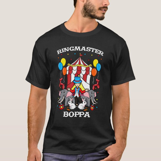 Ringmaster Boppa Circus, händelseledare Gra T Shirt (Framsida)