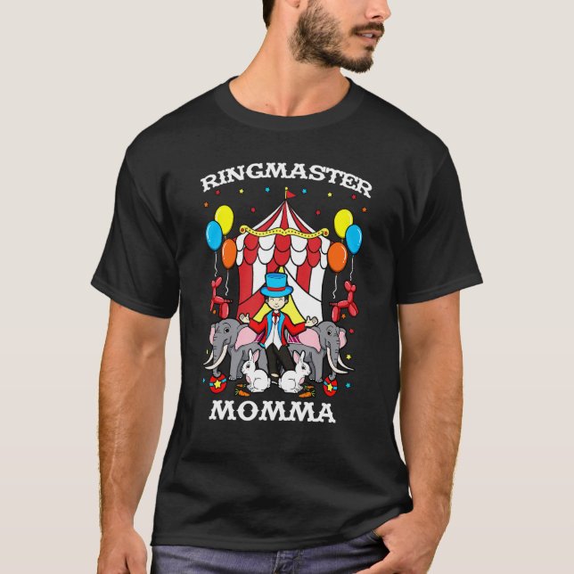 Ringmaster Momma Circus Event stabens ledare mot T Shirt (Framsida)