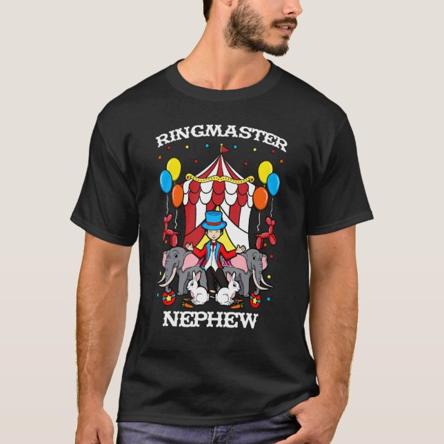 Ringmaster Nephew Circus-händelsetjänsten Ringleda T Shirt (Framsida)