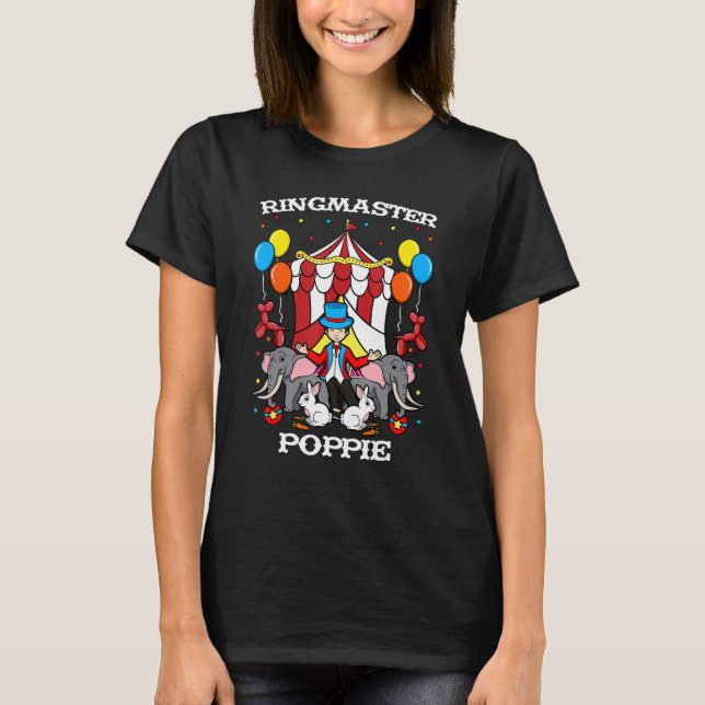 Ringmaster Poppie Circus-händelseledaren Fa T Shirt (Framsida)
